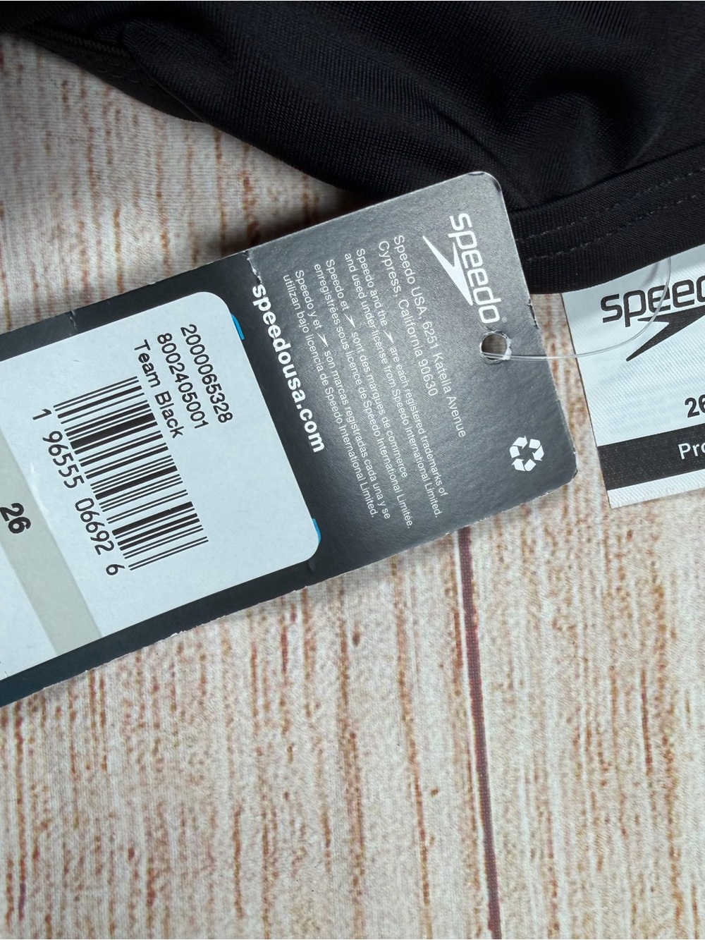 NWT Speedo Black One-Piece Swimsuit Lap Swim Team, Lifeguard, Modest, Trainer 26 - Picture 3 of 7
